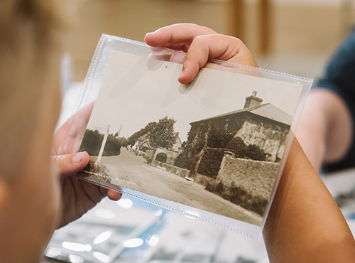 Postcard-held